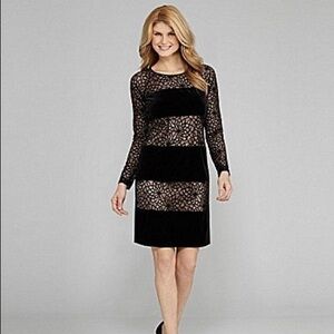 Antonio Melani Sandy black velvet lace dress